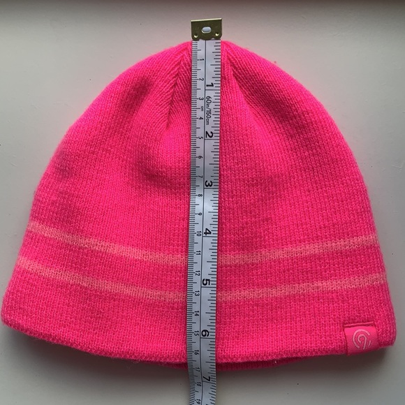 Champion Bright Pink Knit Hat- Beanie- Baby Toddler Size 12-24 Mo. Winter - Picture 9 of 9